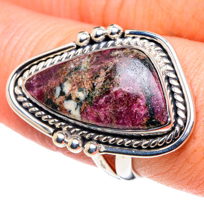 Russian Eudialyte Rings handcrafted by Ana Silver Co - RING93728