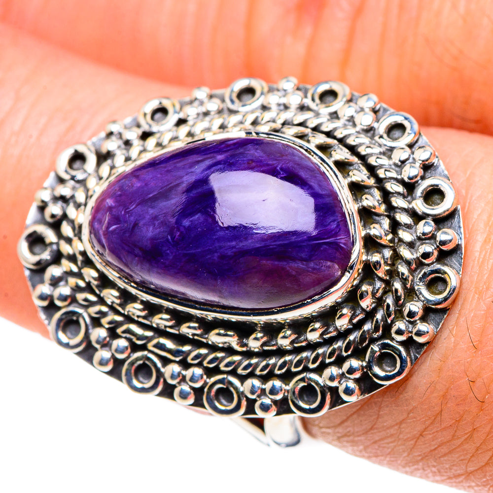 Charoite Rings handcrafted by Ana Silver Co - RING93731