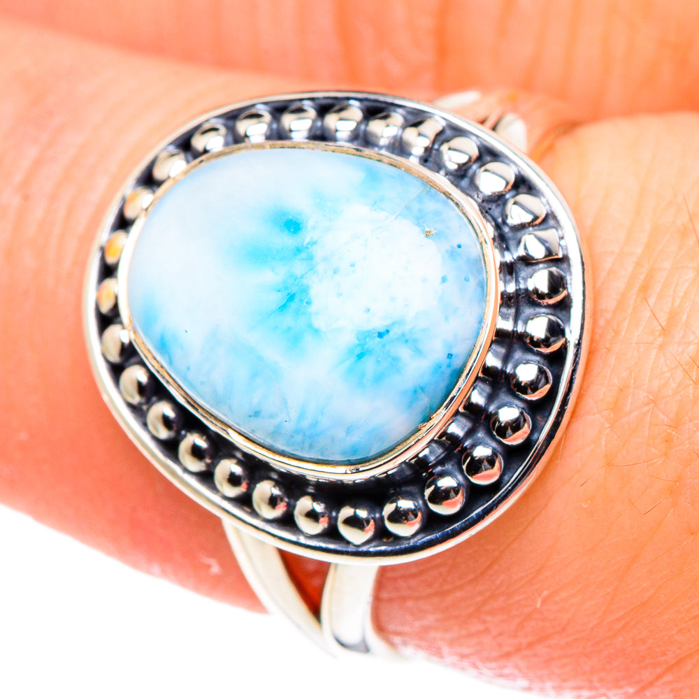 Larimar Rings handcrafted by Ana Silver Co - RING93737