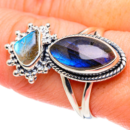 Labradorite Rings handcrafted by Ana Silver Co - RING93740