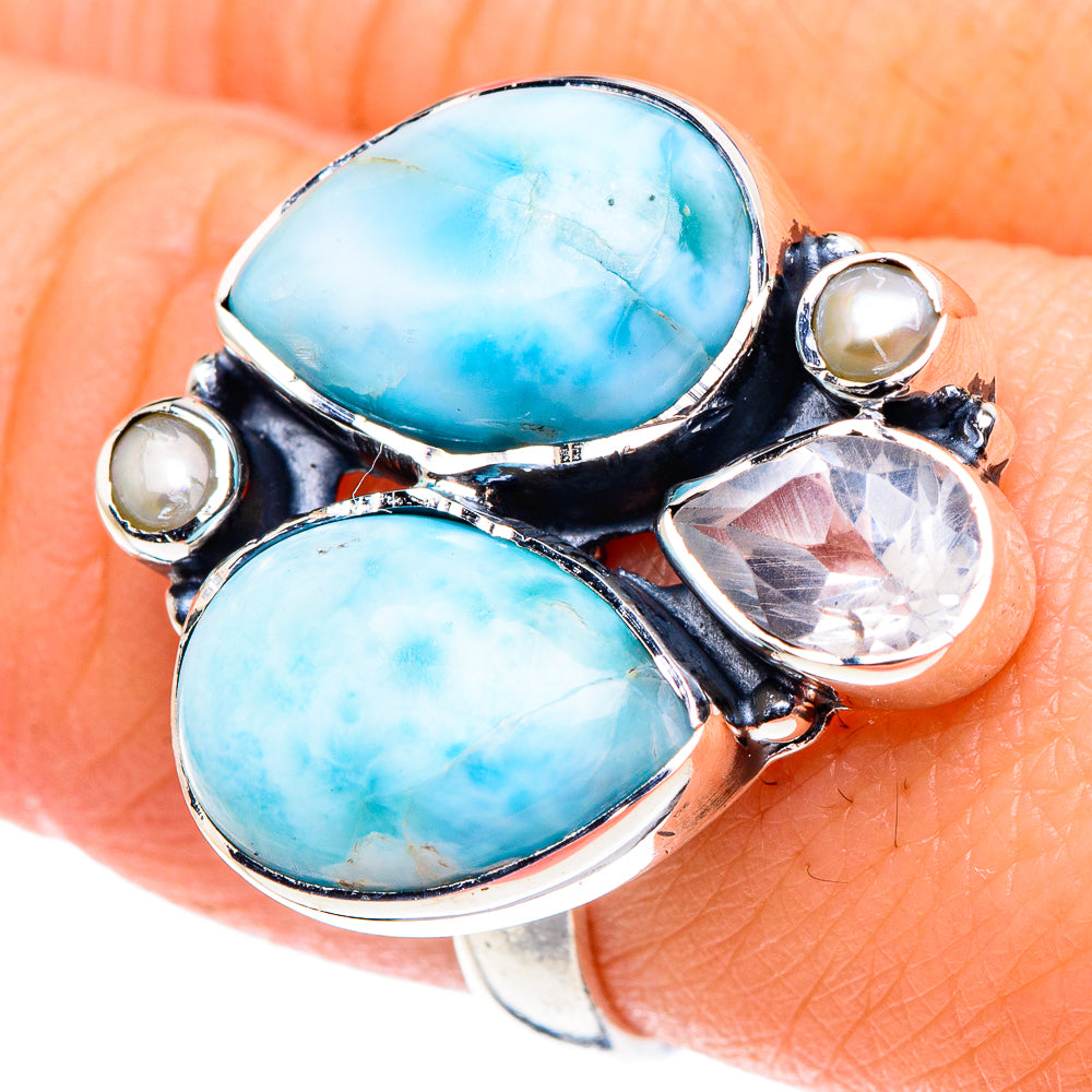 Larimar Rings handcrafted by Ana Silver Co - RING93741