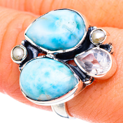 Larimar Rings handcrafted by Ana Silver Co - RING93741