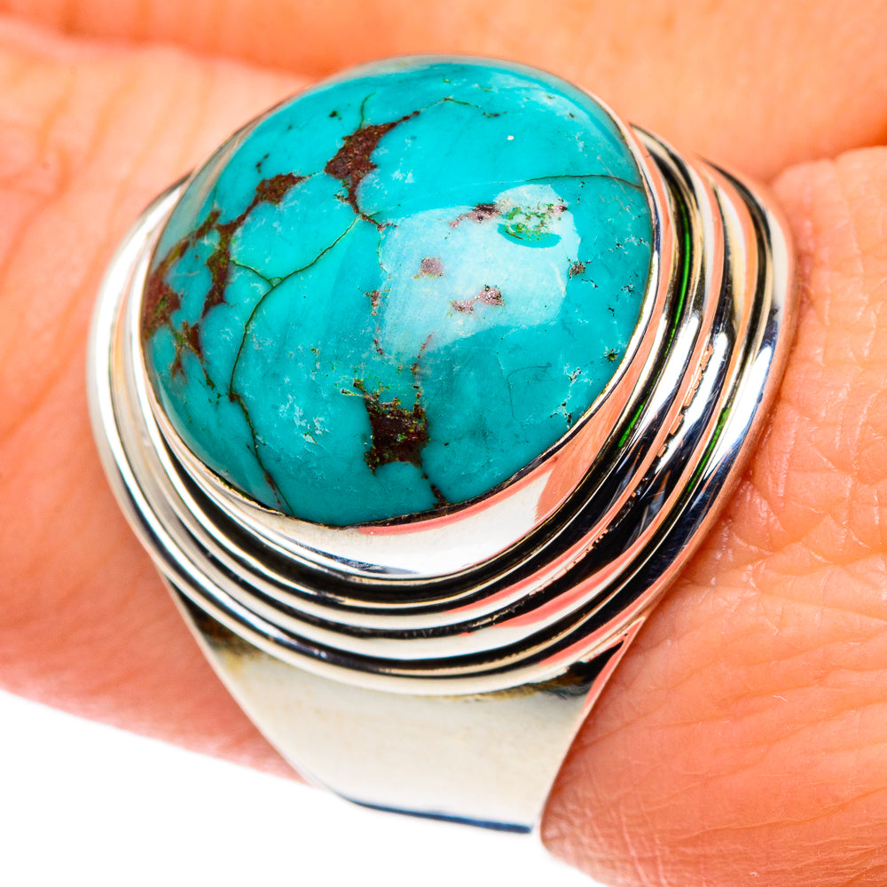 Tibetan Turquoise Rings handcrafted by Ana Silver Co - RING93742