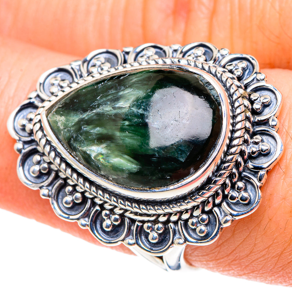 Seraphinite Rings handcrafted by Ana Silver Co - RING93744