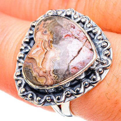 Laguna Lace Agate Rings handcrafted by Ana Silver Co - RING93746
