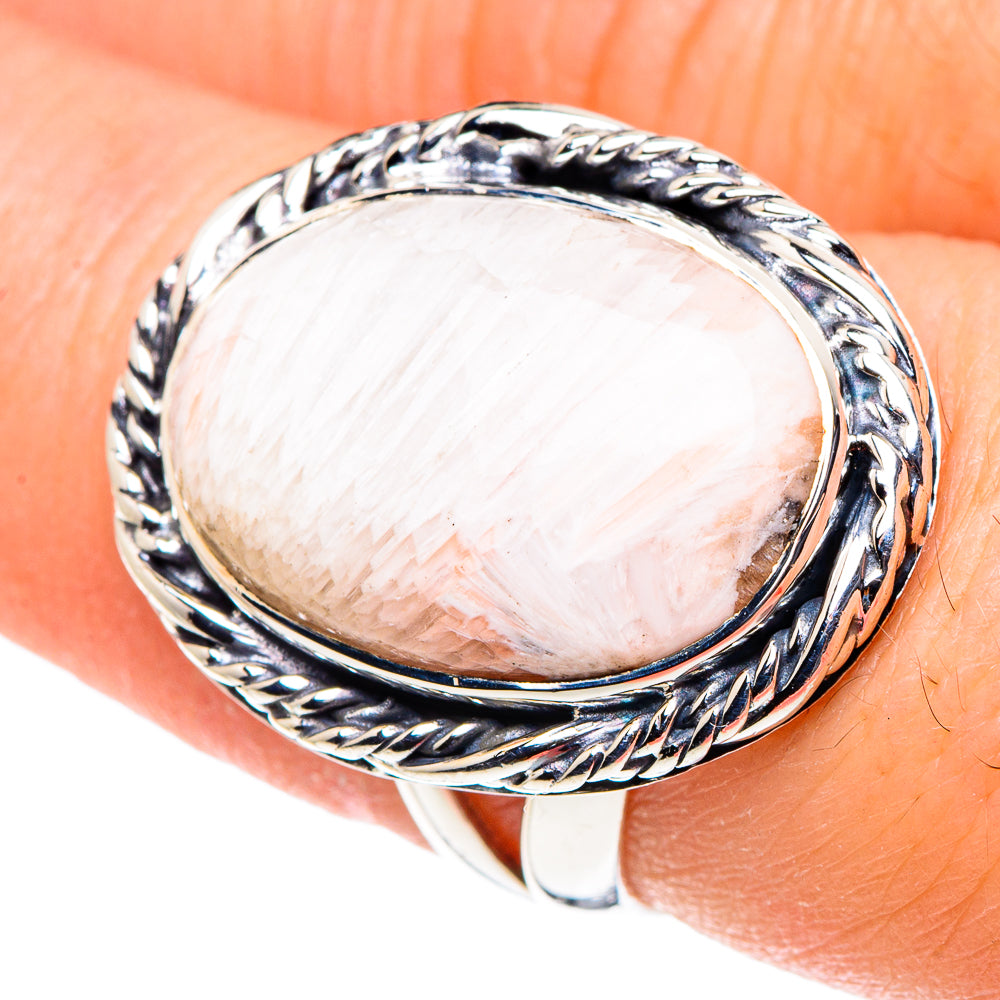 Scolecite Rings handcrafted by Ana Silver Co - RING93749