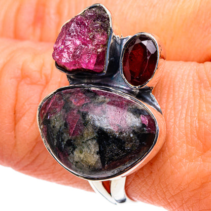 Russian Eudialyte Rings handcrafted by Ana Silver Co - RING93753