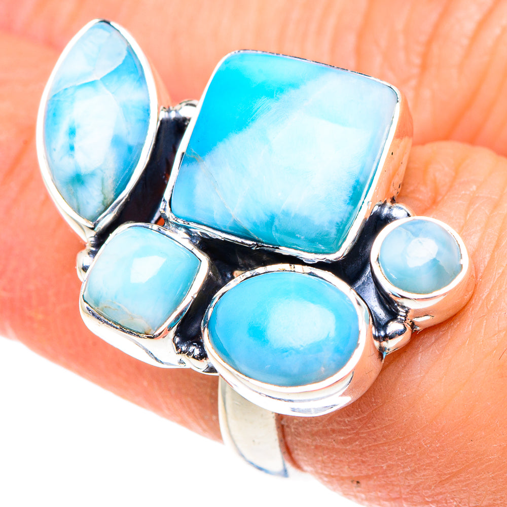 Larimar Rings handcrafted by Ana Silver Co - RING93760