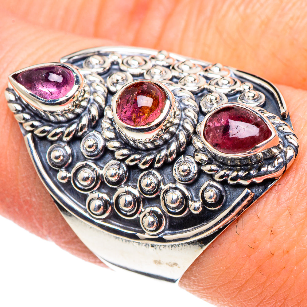 Pink Tourmaline Rings handcrafted by Ana Silver Co - RING93771