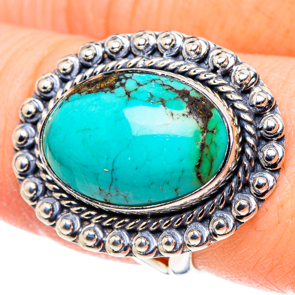 Tibetan Turquoise Rings handcrafted by Ana Silver Co - RING93780