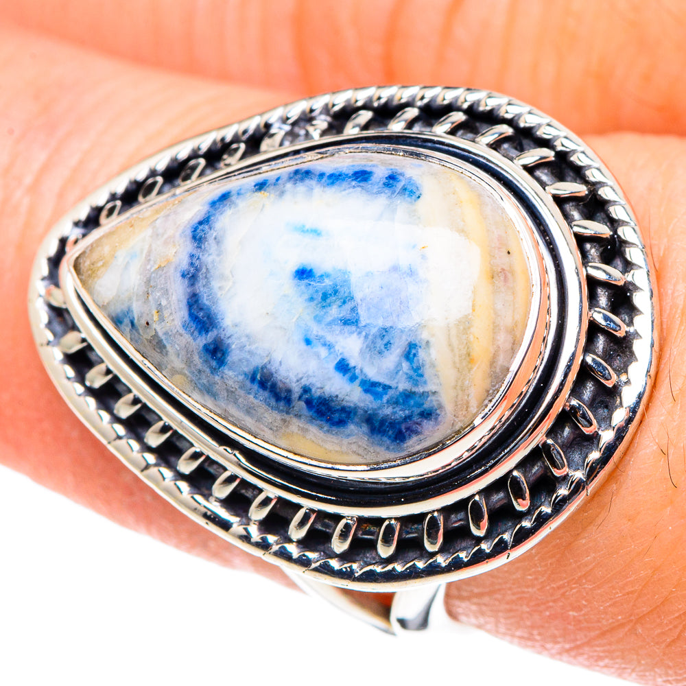 Blue Scheelite Rings handcrafted by Ana Silver Co - RING93781