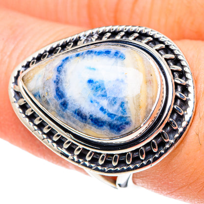 Blue Scheelite Rings handcrafted by Ana Silver Co - RING93781
