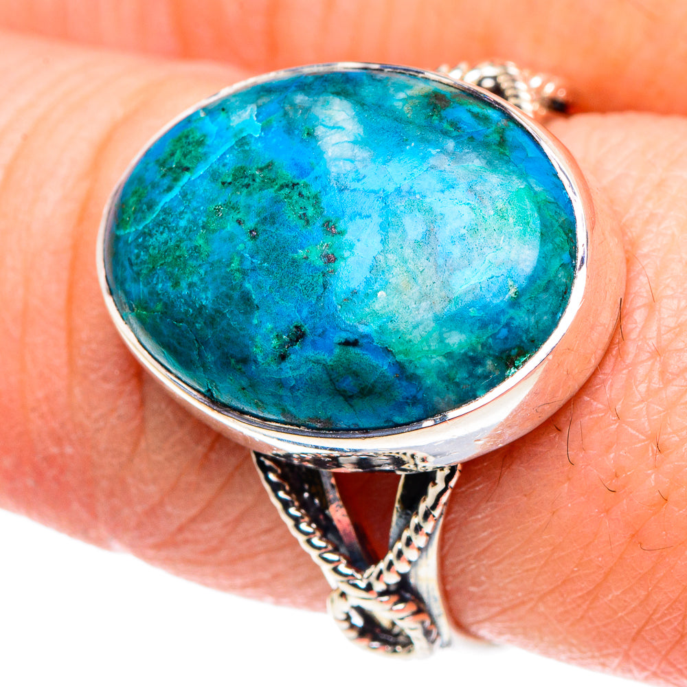 Chrysocolla Rings handcrafted by Ana Silver Co - RING93784