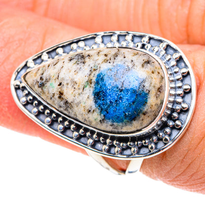 K2 Blue Azurite Rings handcrafted by Ana Silver Co - RING93785