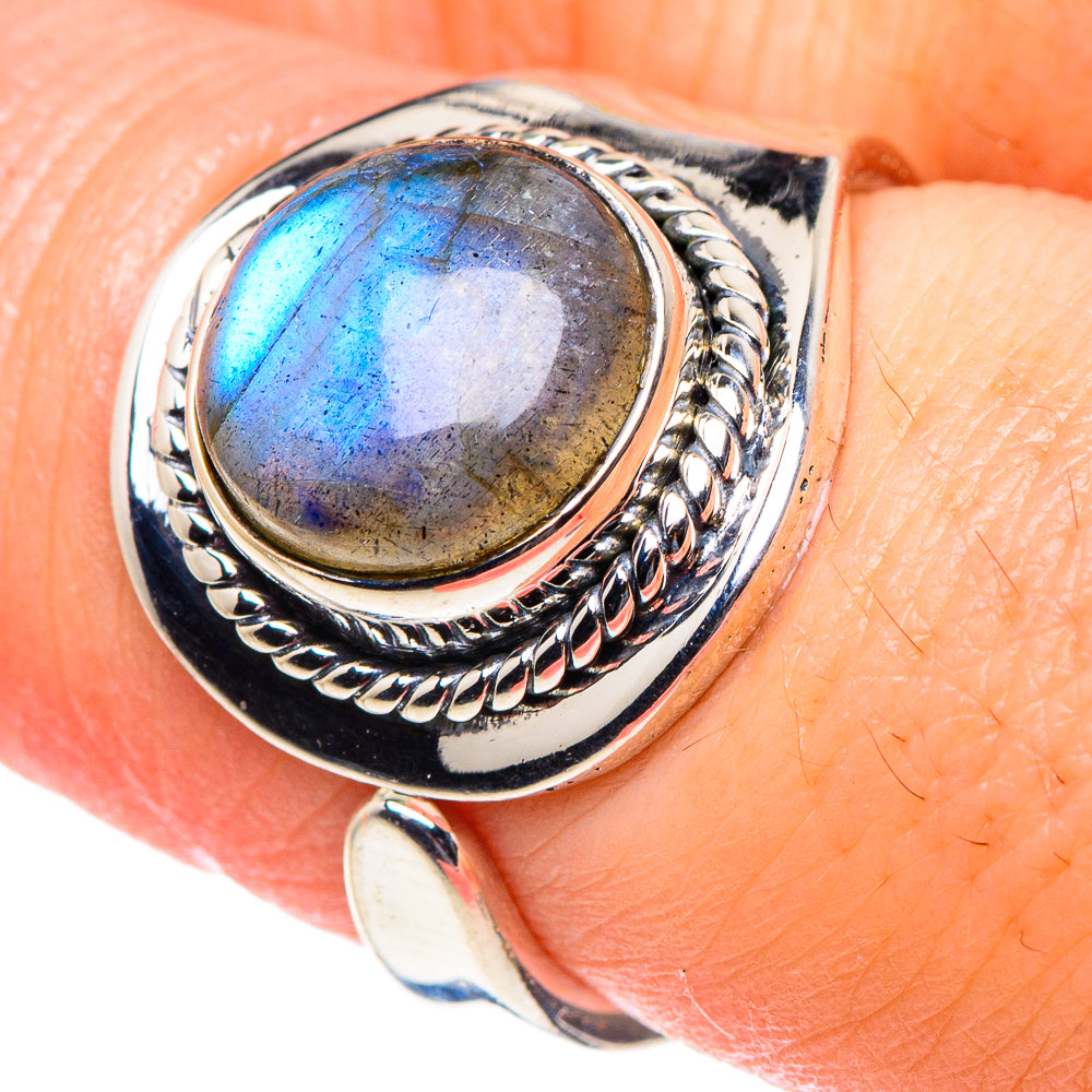 Labradorite Rings handcrafted by Ana Silver Co - RING93787