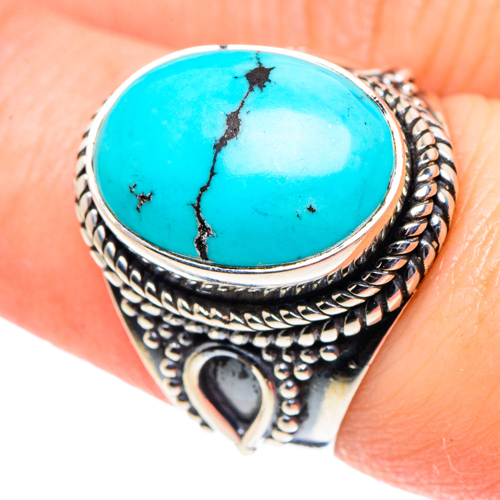 Tibetan Turquoise Rings handcrafted by Ana Silver Co - RING93789