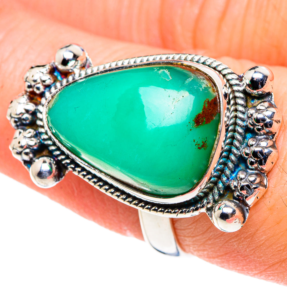 Chrysoprase Rings handcrafted by Ana Silver Co - RING93791