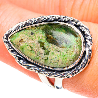 Australian Green Opal Rings handcrafted by Ana Silver Co - RING93792