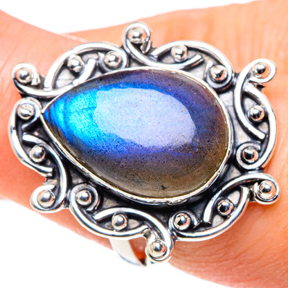 Labradorite Rings handcrafted by Ana Silver Co - RING93802