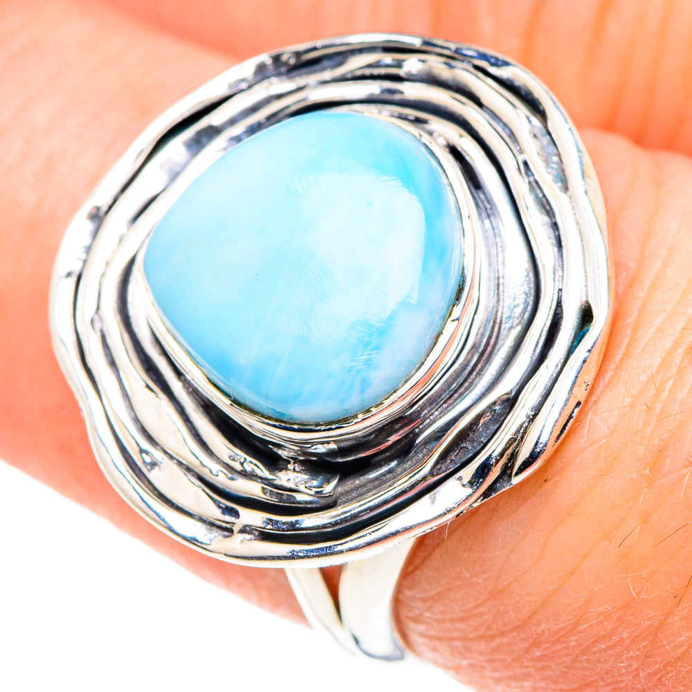 Larimar Rings handcrafted by Ana Silver Co - RING93805