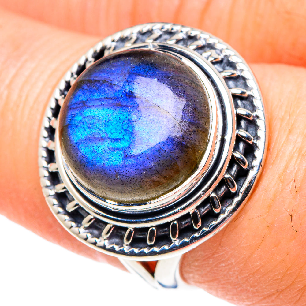 Labradorite Rings handcrafted by Ana Silver Co - RING93812