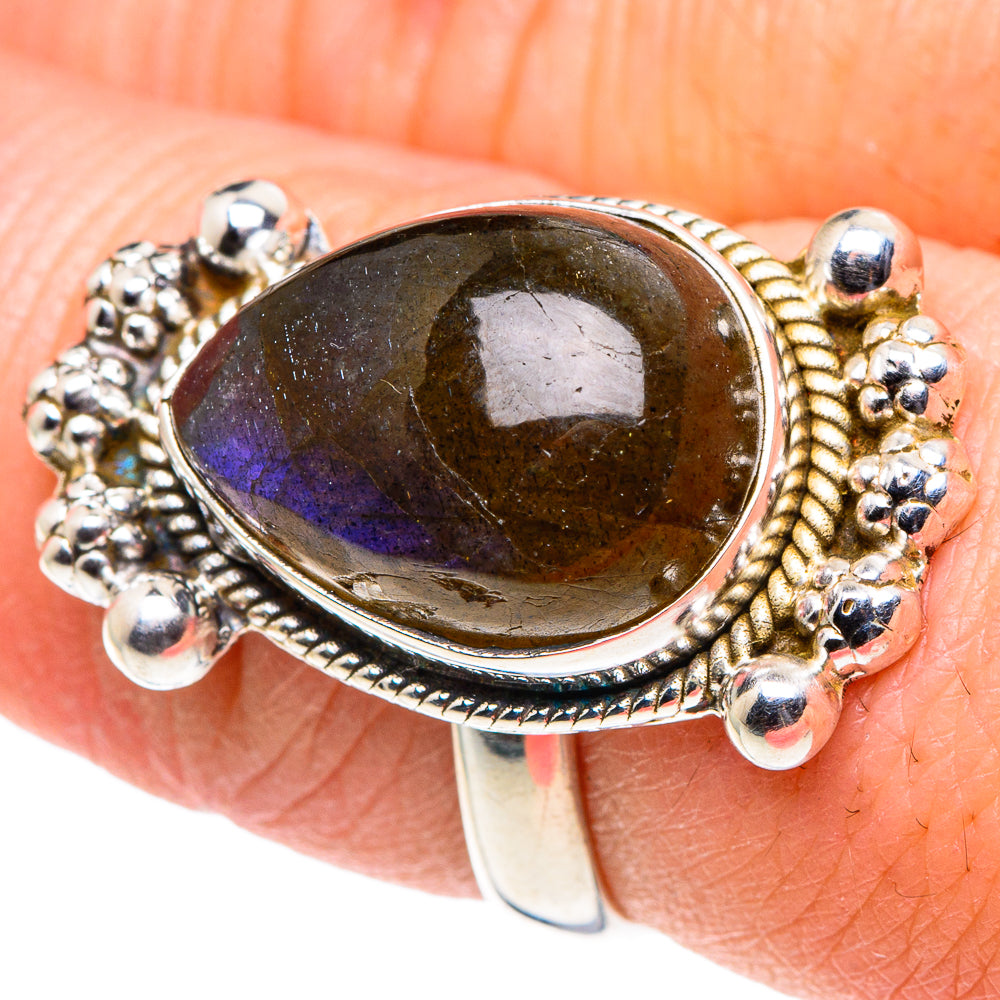 Labradorite Rings handcrafted by Ana Silver Co - RING93814