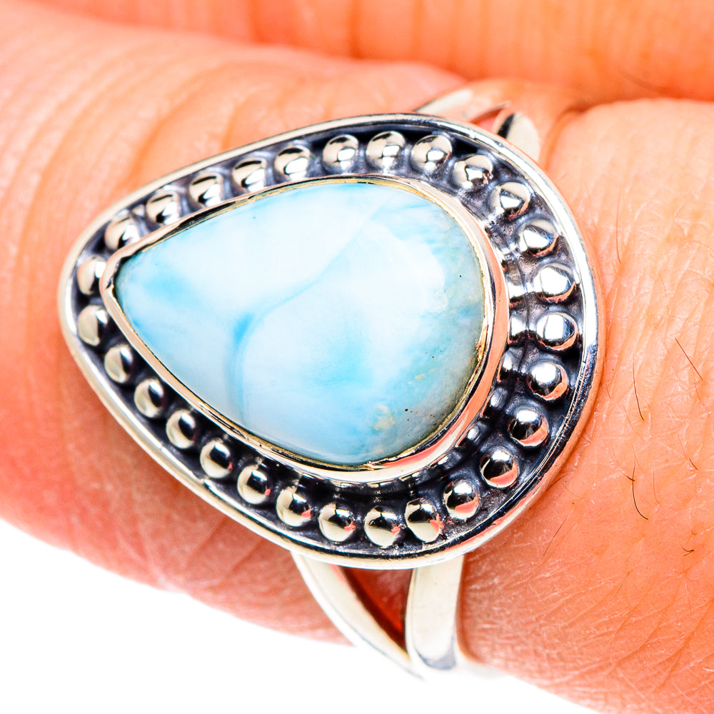 Larimar Rings handcrafted by Ana Silver Co - RING93815