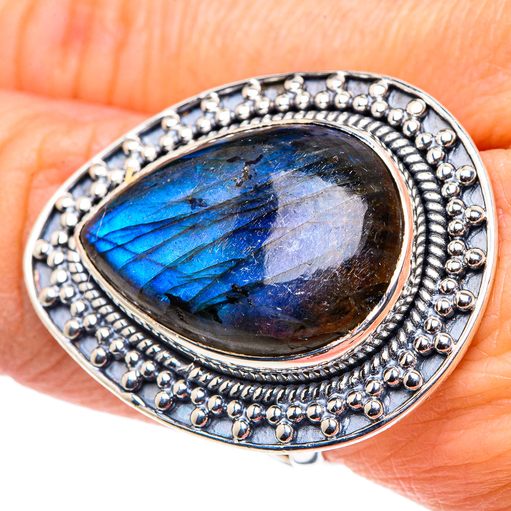 Labradorite Rings handcrafted by Ana Silver Co - RING93830