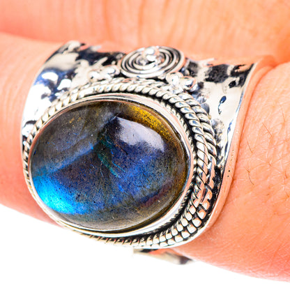 Labradorite Rings handcrafted by Ana Silver Co - RING93833