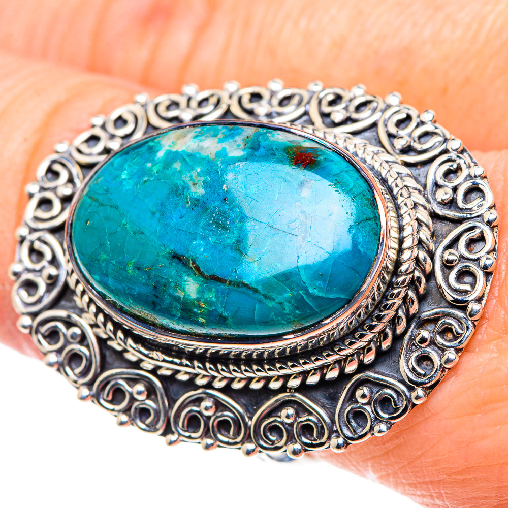 Chrysocolla Rings handcrafted by Ana Silver Co - RING93834