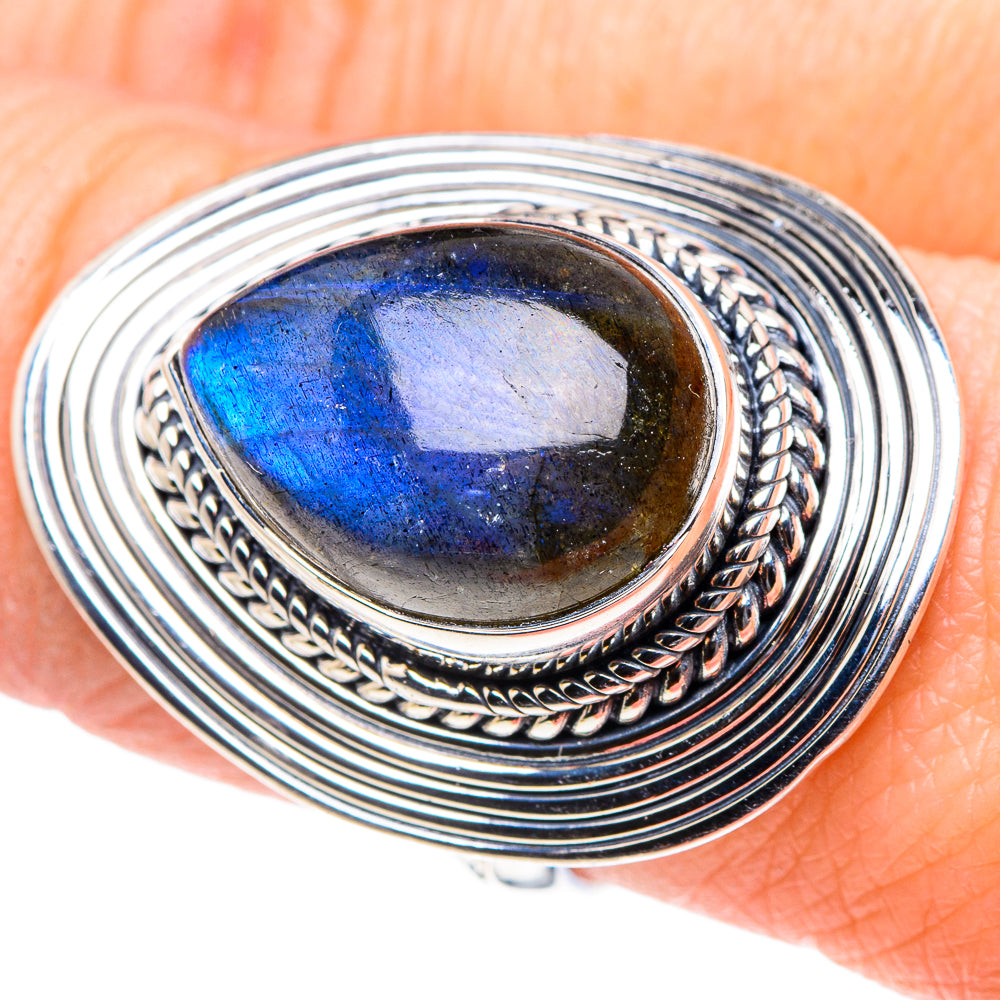 Labradorite Rings handcrafted by Ana Silver Co - RING93835