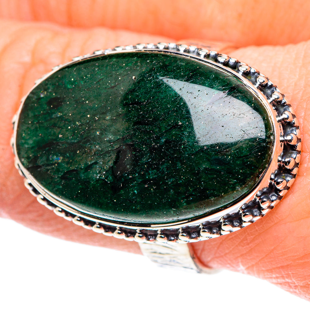 Green Aventurine Rings handcrafted by Ana Silver Co - RING93838
