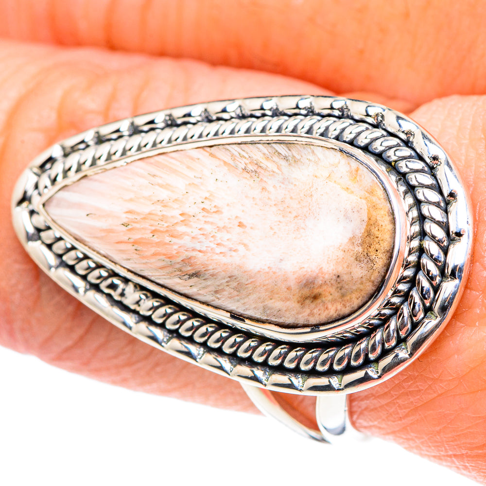 Scolecite Rings handcrafted by Ana Silver Co - RING93849