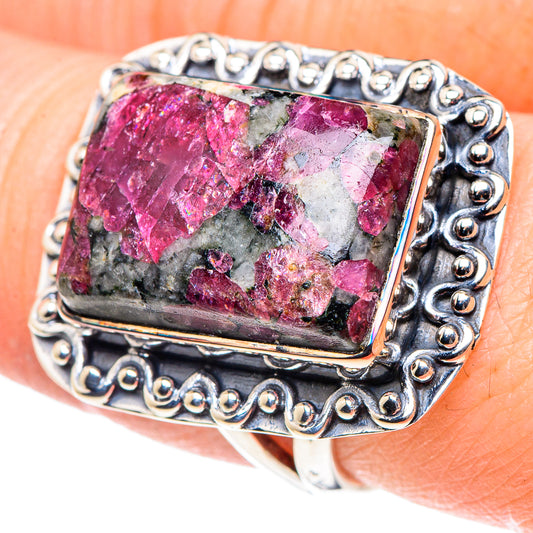 Russian Eudialyte Rings handcrafted by Ana Silver Co - RING93853