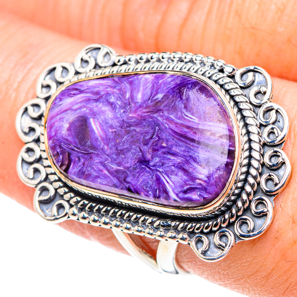 Charoite Rings handcrafted by Ana Silver Co - RING93856