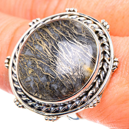 Pyrite Agate Rings handcrafted by Ana Silver Co - RING93857