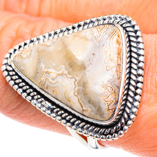 Laguna Lace Agate Rings handcrafted by Ana Silver Co - RING93861