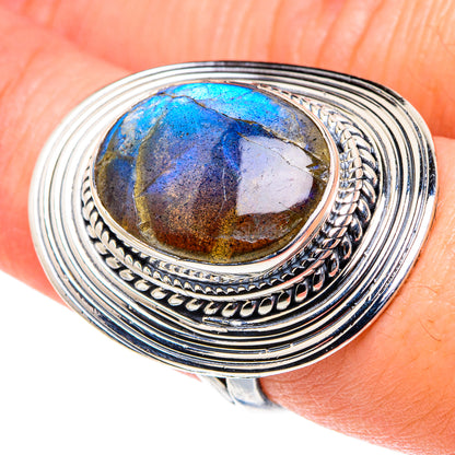 Labradorite Rings handcrafted by Ana Silver Co - RING93869
