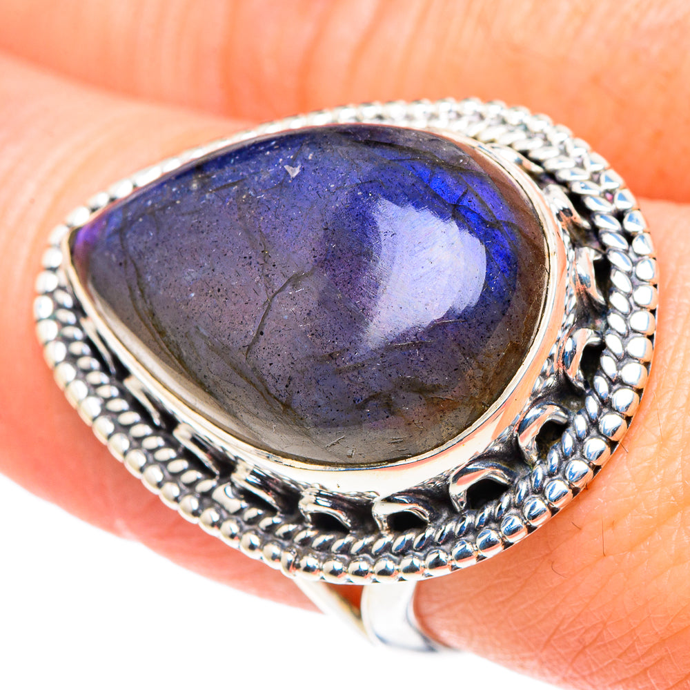 Labradorite Rings handcrafted by Ana Silver Co - RING93872