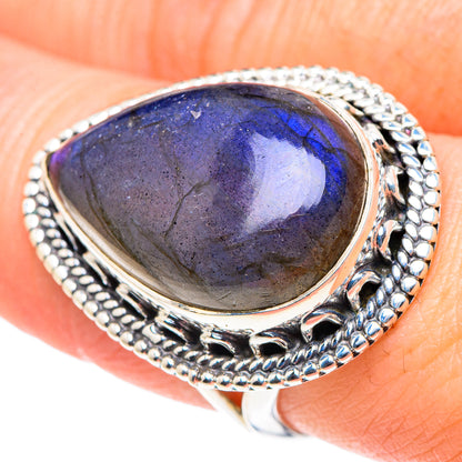 Labradorite Rings handcrafted by Ana Silver Co - RING93872