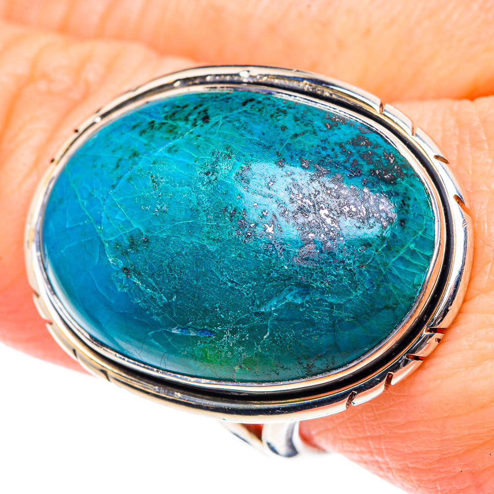 Chrysocolla Rings handcrafted by Ana Silver Co - RING93873