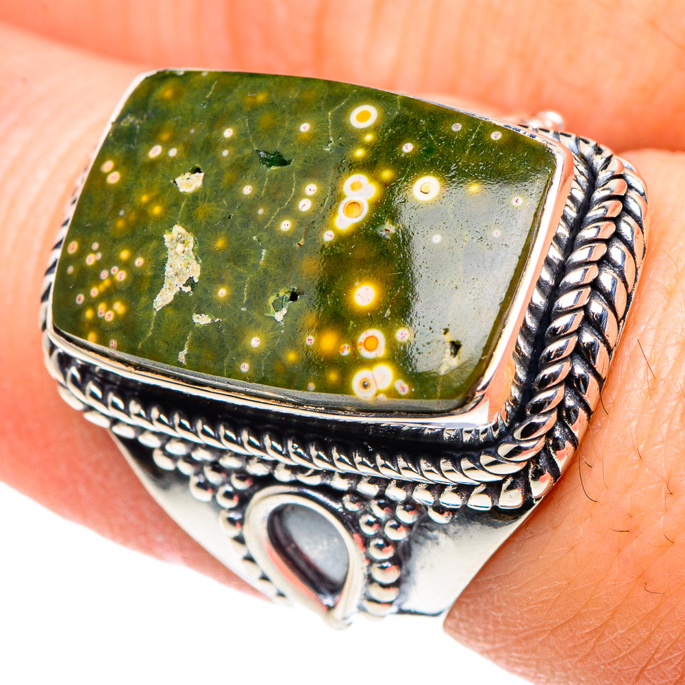 Ocean Jasper Rings handcrafted by Ana Silver Co - RING93878
