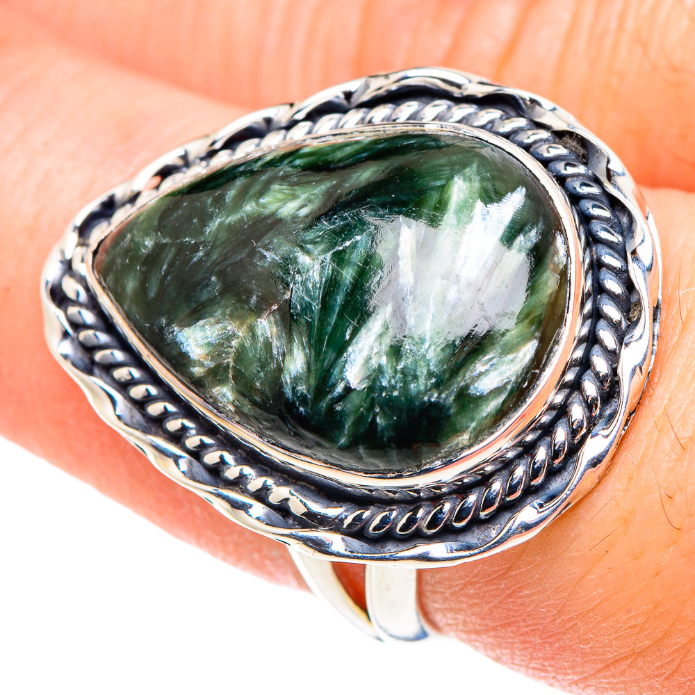 Seraphinite Rings handcrafted by Ana Silver Co - RING93879