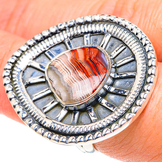 Crazy Lace Agate Rings handcrafted by Ana Silver Co - RING93884
