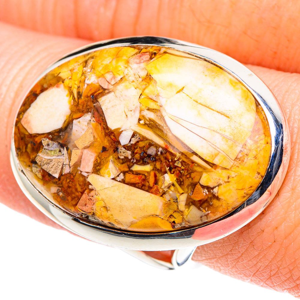 Brecciated Mookaite Rings handcrafted by Ana Silver Co - RING93891