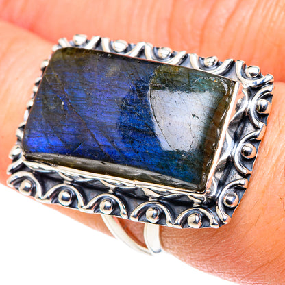Labradorite Rings handcrafted by Ana Silver Co - RING93905