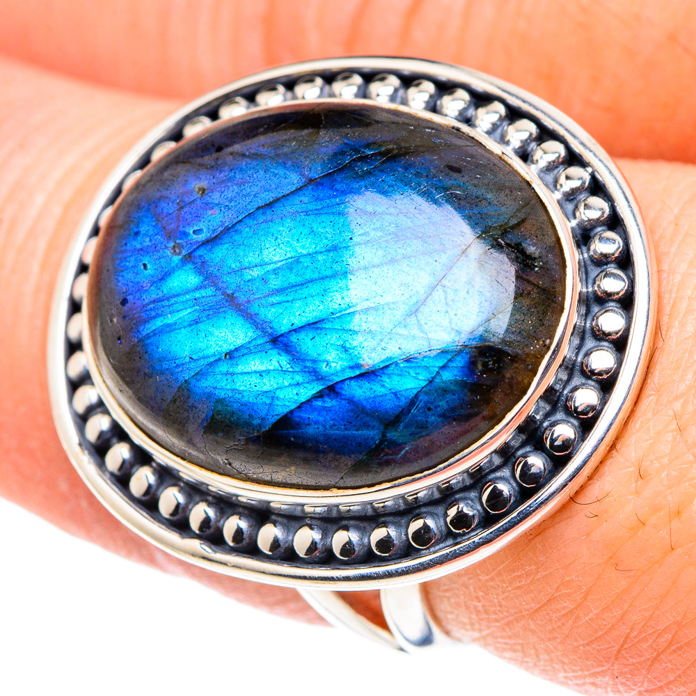 Labradorite Rings handcrafted by Ana Silver Co - RING93907