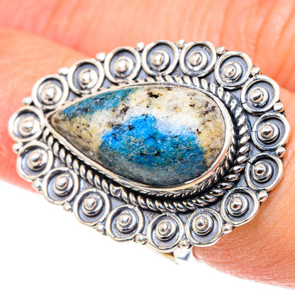 K2 Blue Azurite Rings handcrafted by Ana Silver Co - RING93909