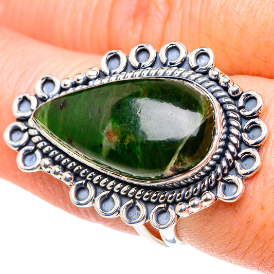 Australian Green Opal Rings handcrafted by Ana Silver Co - RING93916
