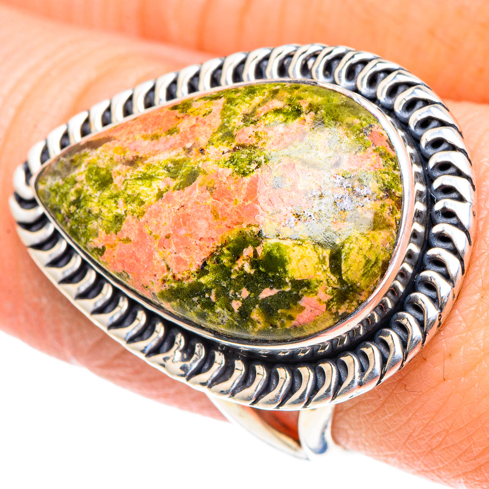 Unakite Rings handcrafted by Ana Silver Co - RING93917